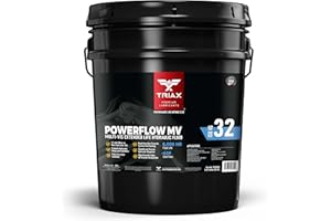 TRIAX Powerflow MV 32 Hydraulic Oil, 6000 Hour Extended Life, Double Anti-Wear, True All Season, -40 F Pour Point (5 Gallon Pail)