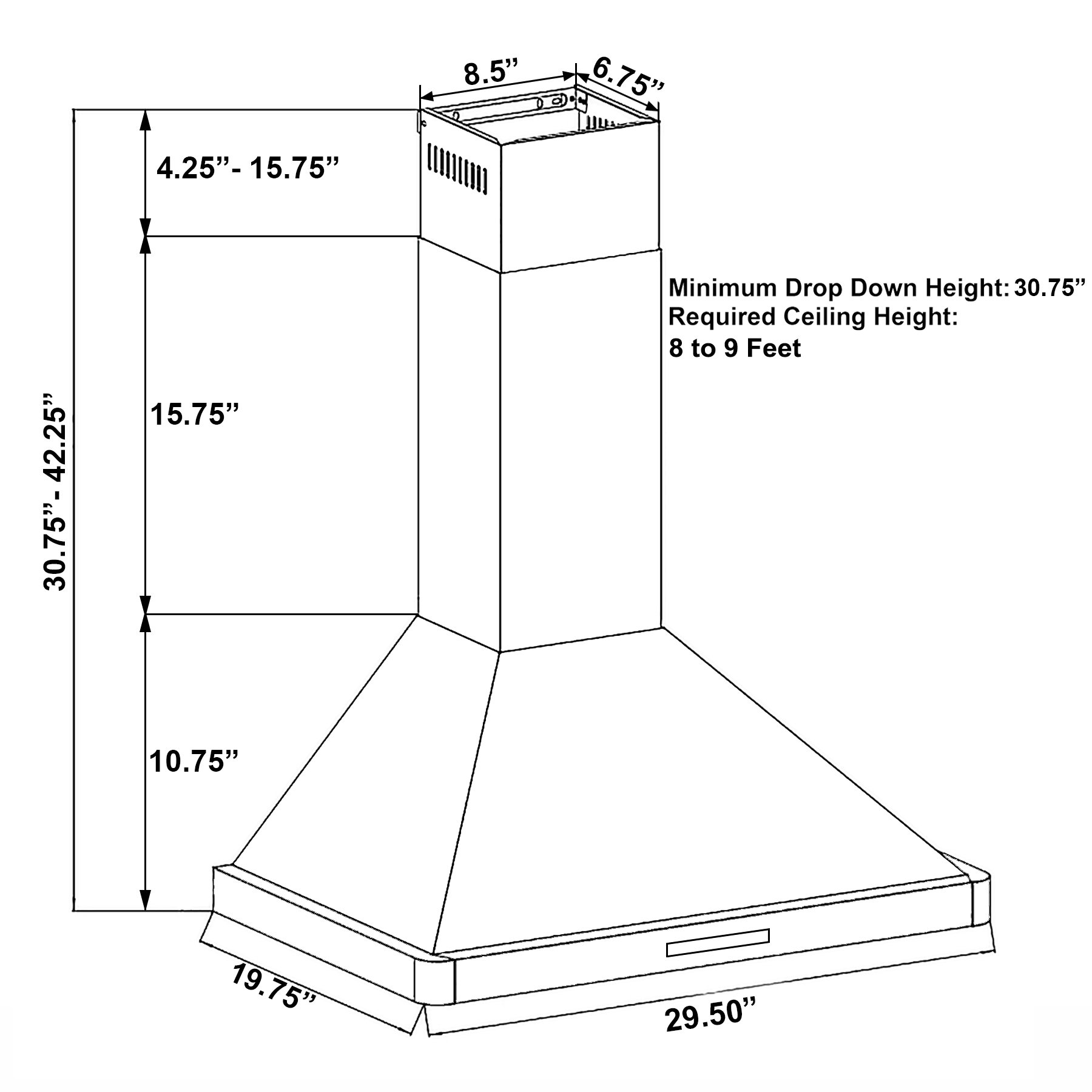 ventless hood range insert