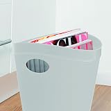 Addis 514806 Plastic Waste Bin 12 L White Carry Handle Flexible Circular Design view 4