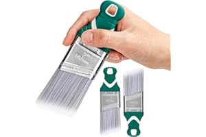 PinStone 3 Pack 2 Inch Angled Paint Brush Set, Synthetic Bristles, Easy Grip Rubber Short Handle, Smooth Finishes Paint Brushes for Painting Walls, Cabinets, Sash, Cut in, Trim