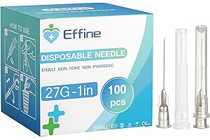 CAREACH 100Packs 27Ga 1 inch, Lab Dispensing Accessories, Measurement, Refilling Inks