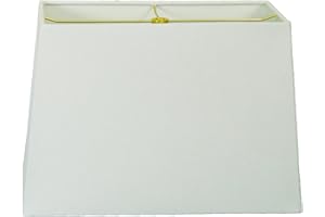 ROYAL DESIGNS, INC. Royal Designs HB-613-12LNWH Rectangle Hard Back Lamp Shade, (5x10) x (8x12) x 9.5, Linen White