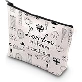 TSOTMO London Travel Gift London City Skyline London Is Always A Good Idea Zipper Pouch Makeup Bag (London)