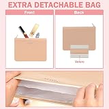 HCFGS Travel Makeup Bag with Detachable Pouch & Brush Holder Grey view 4