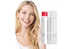 Qleovo Stain Whitening Mouthwash, Gunk Removing for Fresh Breath, Hydrogen Peroxide Mouthwash to Promote Whiter Teeth, Peroxi