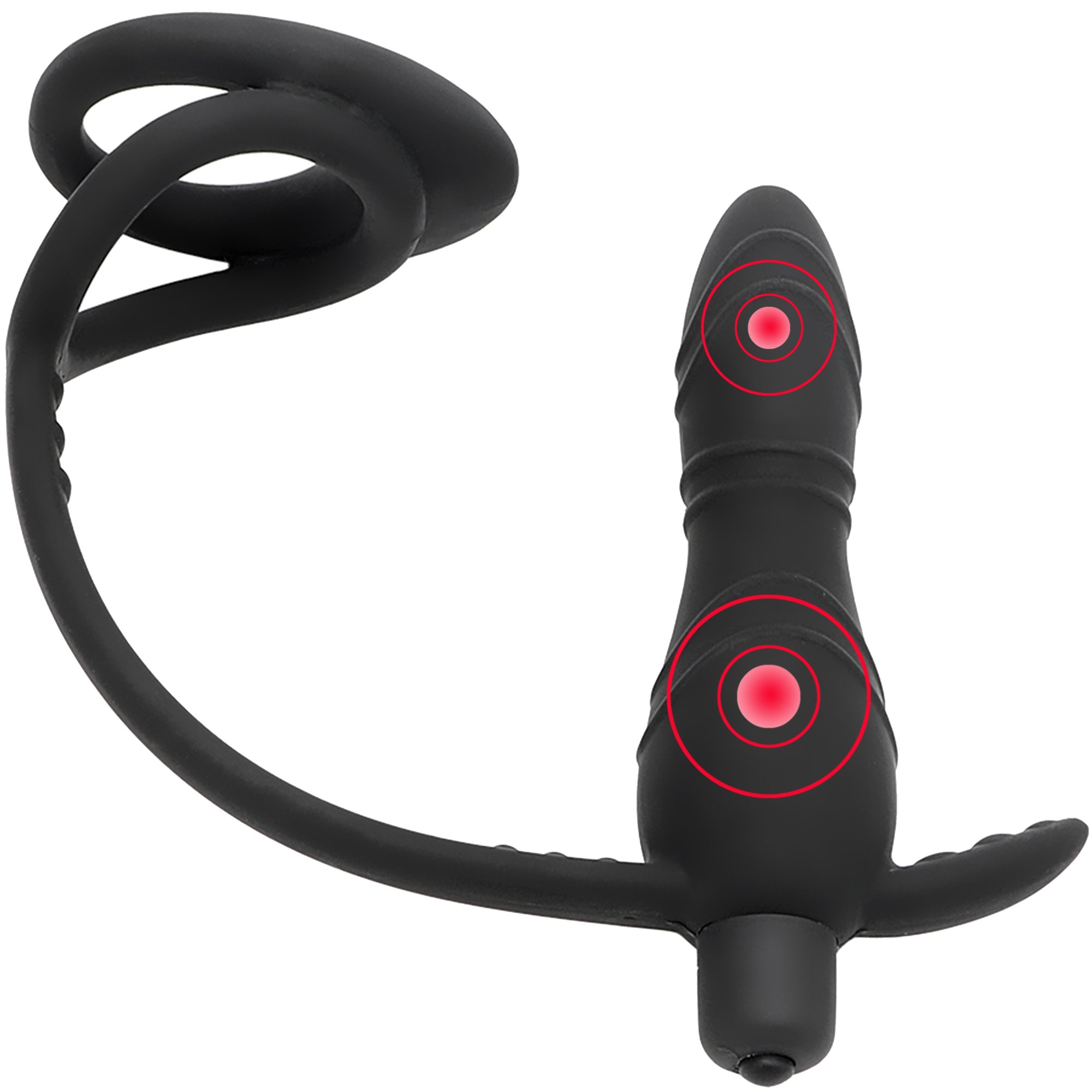 Analvibrator Massagegerät 100% Medizinisches Silikon Sexspielzeug für Paar Penis Cock Ring