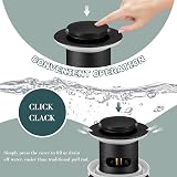 Wasserrhythm Basin Waste Black Pop Up Click Clack UK G1 1/4 BSPP view 3