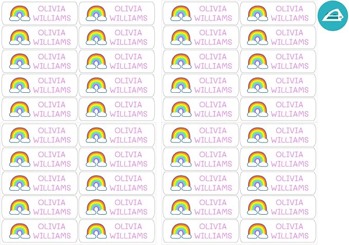 Amazon.com: 50 Personalized Iron-on Labels, of 6 x 2 cms, to Mark The Clothes. Color White (for ...
