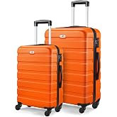 Suitour 2 piece Luggage Sets with Spinner Wheels,Hardside Lightweight 20/24 inch Suitcase Set