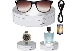 Hicarer Rotating Display Stand 5.4" /6.6 Lbs Load Motorized Spinning Platform Rotating Base 360 Cup Turner Electric Turntable Stand for Photography Products and Shows(Mirror White)