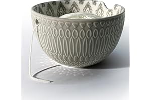 UCDRMA Yarn Bowls for Crocheting, Ceramic Crochet Yarn Holder Bowl Large-Opening Knitting Bowl for Yarn of All Types, Decorative Crochet Bowl High-Stability Knitting Bowl Tool for Crochet Lovers