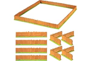 Warmtree Dungeon Walls 8 Pcs Miniature Stone Wall, Fairy Garden Resin Decorative Picket Fence Terrain Building Accessories DIY Wargame Model Diorama