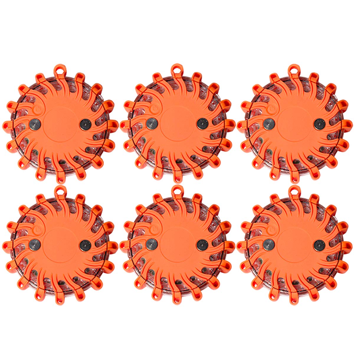 SpeedTech Lights Paquete de 6 bengalas de emergencia recargables de 16 LED para carretera, luces de advertencia para automóviles, camiones, bicicletas, vehículos recreativos, kit de emergencia en carretera con cargador y estuche de transporte incluidos SpeedTech Lights Paquete de 6 bengalas de emergencia recargables de 16 LED para carretera, luces de advertencia para automóviles, camiones, bicicletas, vehículos recreativos, kit de emergencia en carretera con cargador y estuche de transporte incluidos