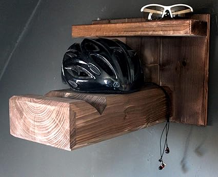 Homeclassics Fahrrad Wandhalterung aus Holz für Rennrad oder Mountainbike - leichte Wandmontage - 2 Etagen Fahrradhalter - Ex