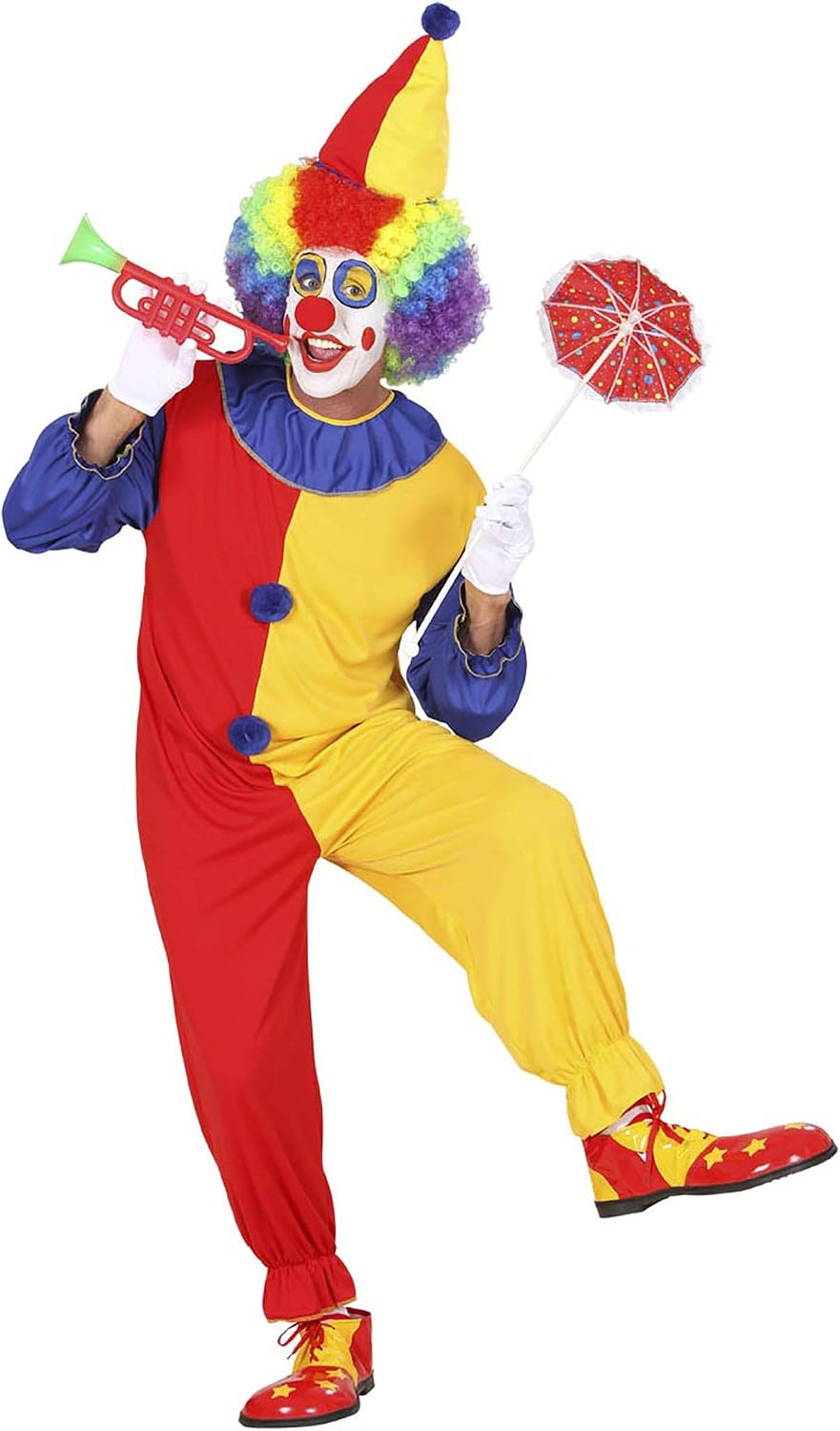 Clown Costume Small for Circus Fancy Dress, Red