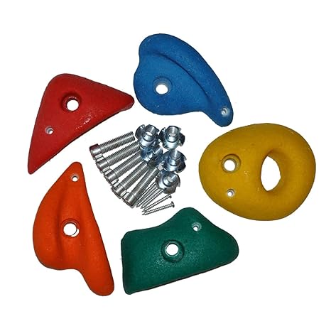 Loggyland Klettersteine für Kletterwand 5 Stück mittel