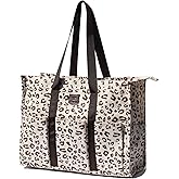 ESVAN Utility Tote Bag with Zip Top Waterproof Teacher Tote Bag for Teacher Work Women Beach