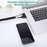 Fentar 3m Cable Tidy Sleeve Self Wrapping Flame Retardant Black 25-30mm view 8