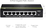 TRENDnet 8-Port Gigabit PoE+ Switch TPE-TG80G 123W PoE 16Gbps Switching Desktop view 3