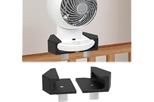 WSBXBB Bunk Bed Holder For Woozoo Desk Fan(8.27" Diameter Models), Bunk Buddy For Woozoo Air Circulator, Clip-On Holder For Desk Fan, Dorm/Bedroom/Office/College Room Fan Accessory(Black)