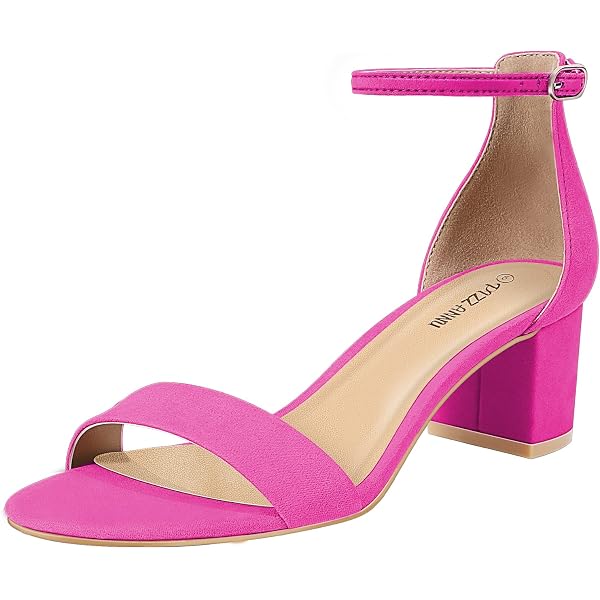 Allegra K Women's Tie Dye Lace-Up Chunky Heel Sandals - Pink, Size 9 M US, 3-Inch Heel - View #11