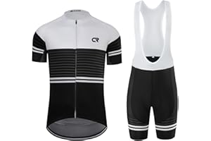 Coconut Ropamo CR Men's Cycling Jersey Set Road Bike Jersey Zipper Pocket Short Sleeves Cycling Kits Bib Shorts 3D Padded