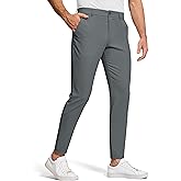 SERAMY Men's Golf Dress Pants 30" Inseam Stretch Skinny Tapered Lightweight Breathable Chino Trousers with Pockets