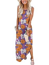 ANRABESS Women's Summer Beach Dress Floral Print