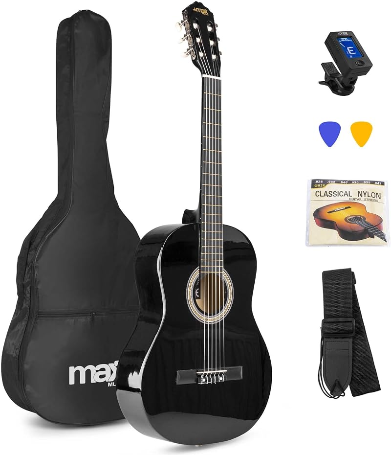 MAX Max SoloArt Classical Acoustic Guitar Starter Kit Full Size with 6 Months