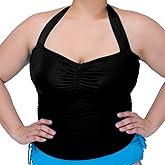Athletican Women's Hypoallergenic Latex-Free Halter Tankini Top