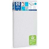 Sealy Baby Refresh Breathable Crib Mattress, GREENGUARD Gold Certified, Made in USA, Removable Knit Cover, 2 Stage, Toddler Bed Fit, Safety & Quality Tested, 52x28
