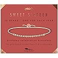 Lucky Feather Sweet 16 Gifts for Girls; 16th Birthday Bracelet Gift Idea for 16 Year Old Girls Available in 14K Gold, Rose Gold, or Silver Dipped Beads on Adjustable Cord | birthday gifts for girls