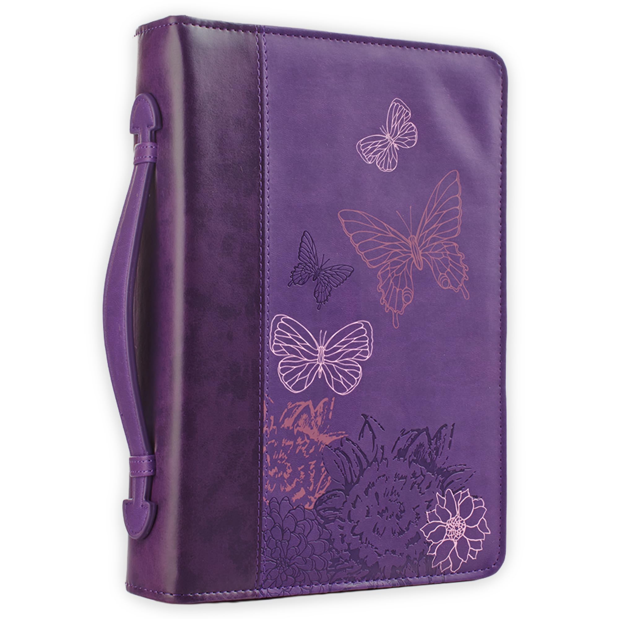 Purple Butterflies Bible / Book Cover - 2 Corinthians 5:17 (Large)