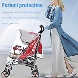 SHUXIA Universal Rain Cover for Pram Pushchair Clear PVC Weather Shield view 6