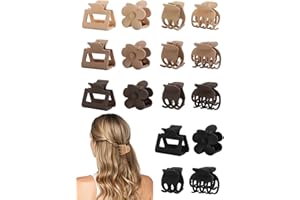 16 PCS Small Hair Clips for Women & Girls, Durable Matte Claw Clips for Thin Hair, Strong Hold Nonslip Medium Hair Claw Clips