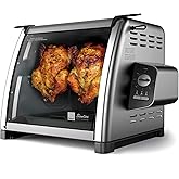 Ronco 5500 Series Rotisserie Oven, Stainless Steel Countertop Rotisserie Oven, 3 Cooking Functions: Rotisserie, Sear and No H