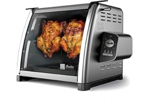 Ronco 5500 Series Rotisserie Oven, Stainless Steel Countertop Rotisserie Oven, 3 Cooking Functions: Rotisserie, Sear and No H