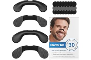 VITGONT Nasal Strips for Snoring | Extra Strength Snoring Solution Nose Strips | Improve Breathing and Sleep Quality (30 Count, Black)