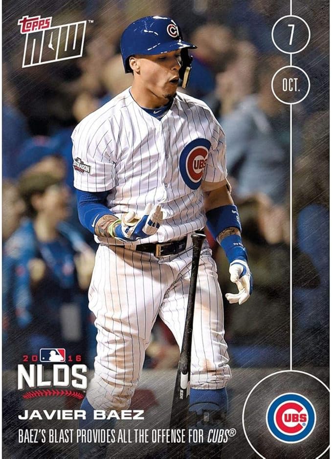 Amazon MLB Chicago Cubs Javier Baez 555 Topps NOW Trading Card 