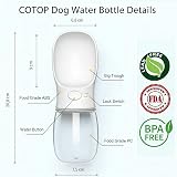 COTOP Portable Dog Water Dispenser 350/550ml Travel Bottle Leak Proof Cup view 3