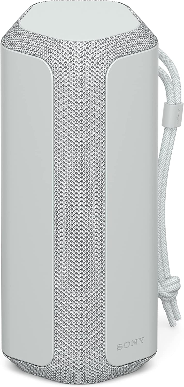 Sony SRS-XE200 X-Series Wireless Ultra Portable-Bluetooth-Speaker, IP67 Waterproof, Dustproof and Shockproof with 16 Hour Battery and Easy to Carry Strap, Light Gray