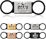 EDSG Dog Tags for Pets Engraved UK Slide On Personalised Silent ID Tag Silver