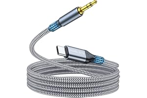 MORELECS Aux to USB C, 3.3ft Aux Cord to USB C Compatible with iPhone 15/16/17, Galaxy S24/S23, iPad Pro, Pixel - Type C to 3