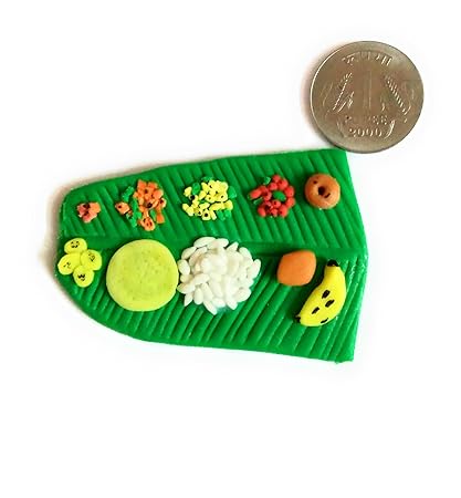 Nithish Fashions Tamilnadu Meals Miniature Grey Fridge Magnet