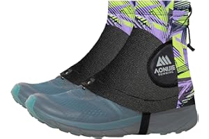 OrrinSports Size 6-10 Trail Gaiters Low Shoes Gators for Hiking Boots and Shoes, Ankle Hiking Gaiters for Men Women