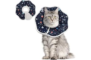 Pawfun Cat Cone Collar Soft, Protective Cat Recovery Collar to Stop Licking After Surgery, Comfortable Kitten Cones Elizabethan Collar for Small Medium Large Cats Prevent from Licking Wounds