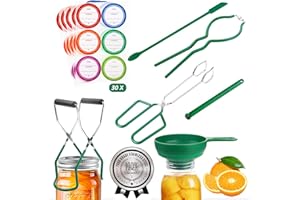 Canning Supplies Canning Kit Set - Premium Stainless Steel Canning Tools Boxed Set, No Rust, Dishwasher Safe, by HOMKULA