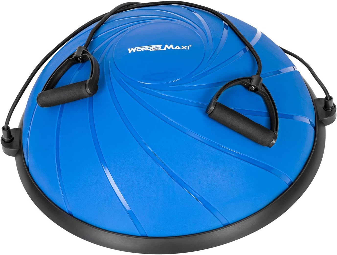 Wonder Maxi Half Balance Ball Trainer Yoga Exercise Ball with Resistance Bands Foot Pump Anti Slip for Yoga Fitness, Strength Exercise, Core Training, Home Gym Physical Therapy Supports up to 660LBS