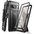 SUPCASE for Google Pixel 8 Pro Case with Stand & Belt-Clip (Unicorn Beetle Pro), [Built-in Screen Protector] [Military-Grade Protection] Heavy Duty Rugged Kickstand Phone Case for Pixel 8 Pro, Black
