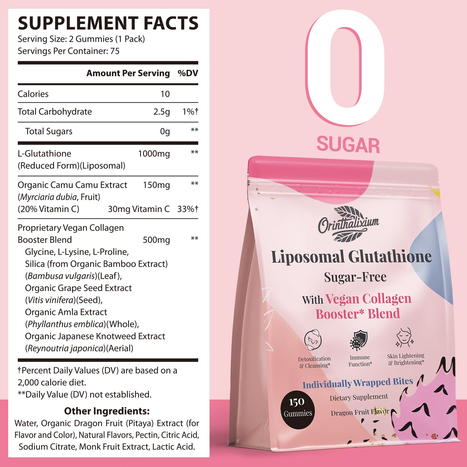 orinthalixium liposomal glutathione gummies 1000mg Mua - Sugar Free Reduced L-Glutathione with Vitamin C & Vegan Collagen - Antioxidant & Skin Wellness - 150 Count trên Amazon Mỹ chính hãng 2026 Nuwhite S-Acetyl Glutathione (30 Collagen for anti aging Size:8.5 oz.